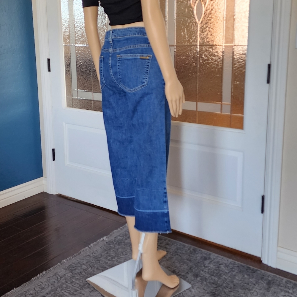 MICHAEL KORS WIDE LEG CROPPED JEANS SZ 6 - Picture 5 of 16